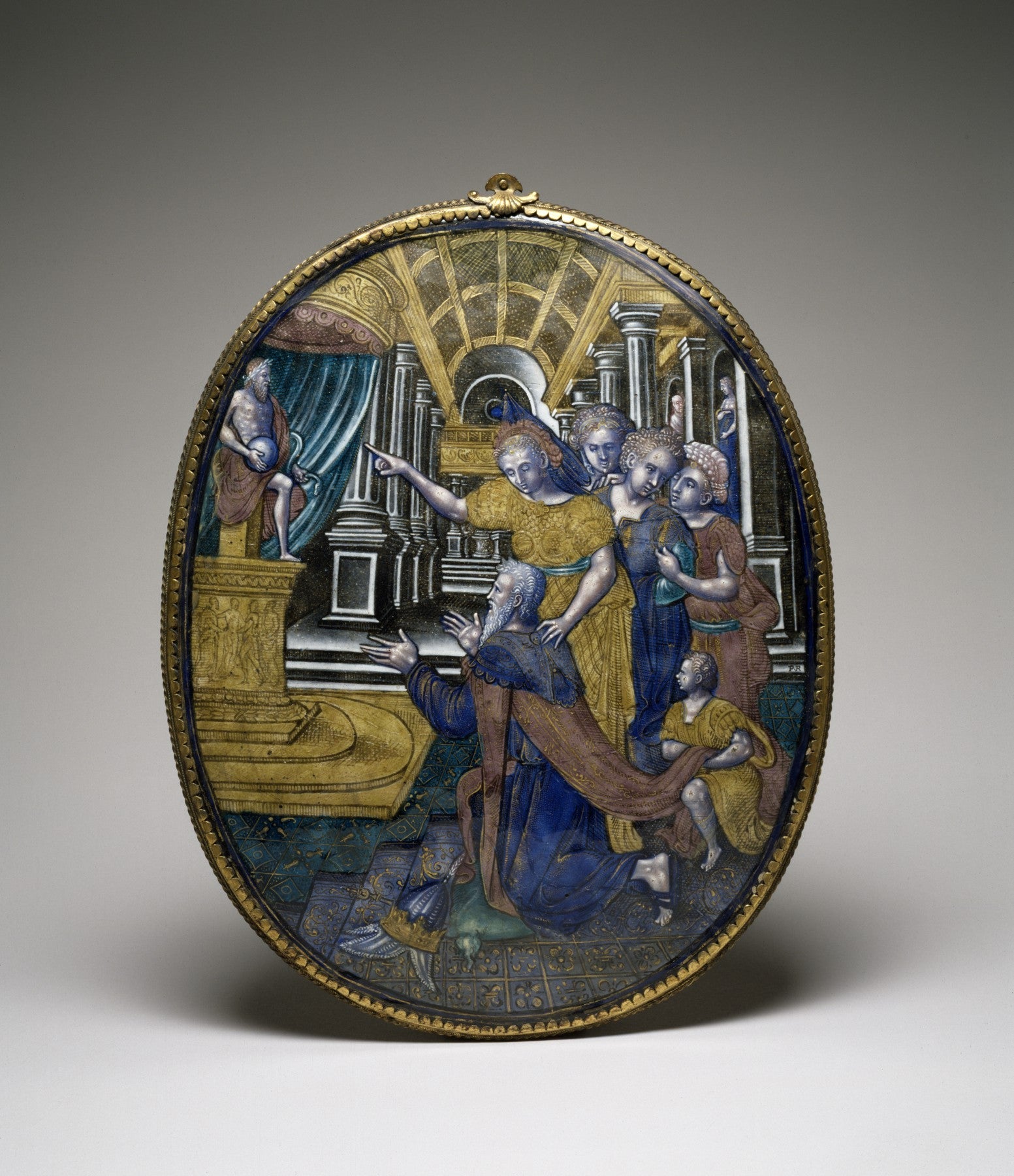 Solomon Turning to Idolatry (plaque), vintage artwork by Pierre Reymond, A3 (16x12") Poster Print