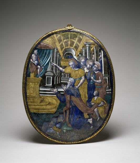 Solomon Turning to Idolatry (plaque), vintage artwork by Pierre Reymond, A3 (16x12") Poster Print