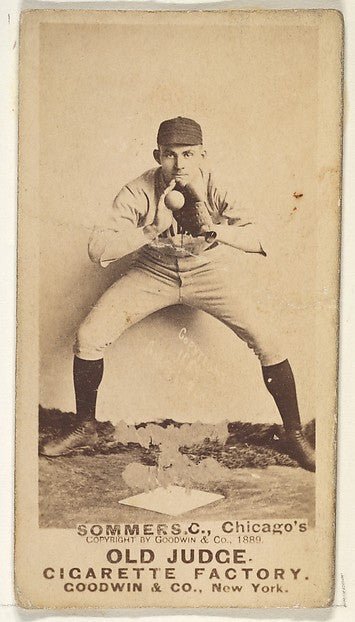 :Sommers Catcher Chicago from the Old Judge series for Old J-16x12"(A3) Poster