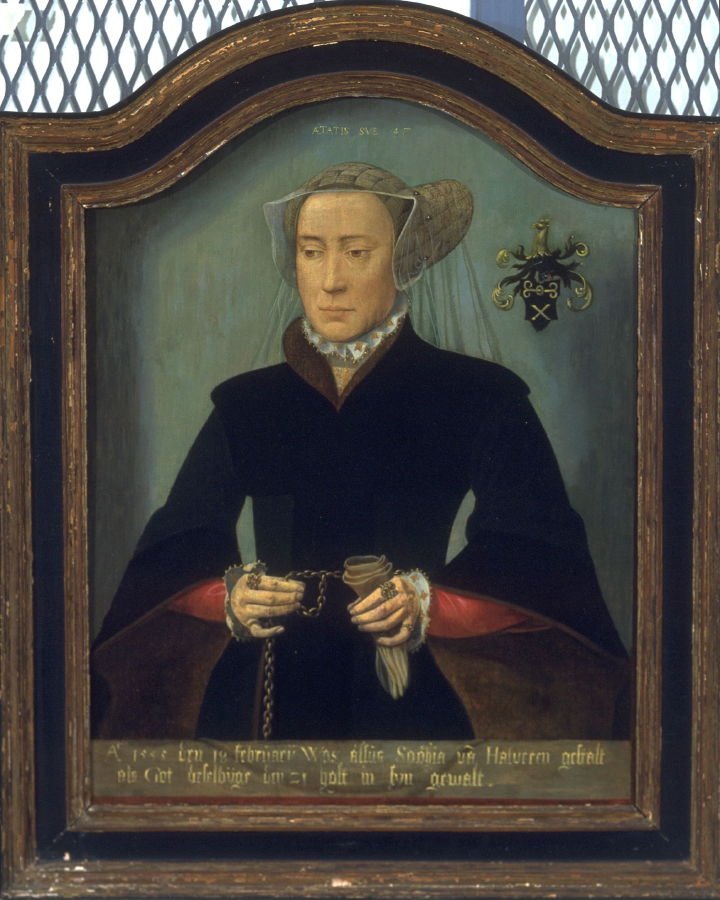 Sophia van Halveren, vintage artwork by Attributed to Bartholomäeus Bruyn the Younger, A3 (16x12") Poster Print