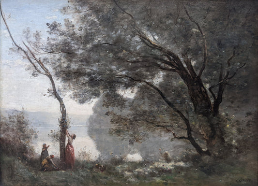 Souvenier de Mortefontaine by Jean-Baptiste-Camille Corot, vintage art, modern poster print