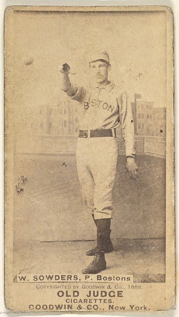 :Sowders Pitcher Boston from the Old Judge series for Old Ju-16x12"(A3) Poster