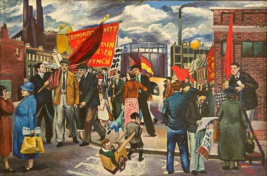 Spanish Civil War Demonstration at Battersea, London by Clive Branson-16x12"(A3) Poster