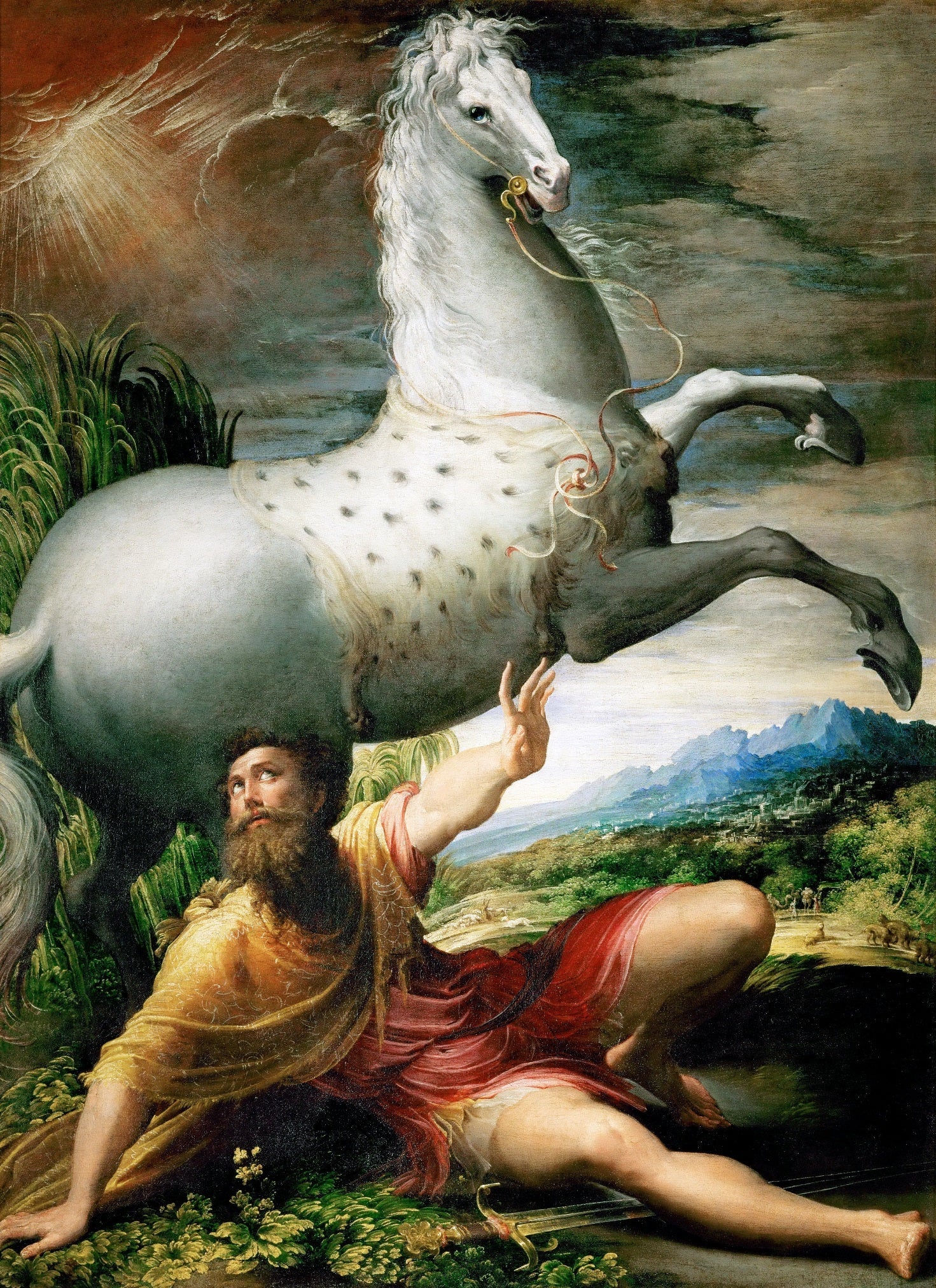 Spill of Saint Paul, vintage artwork by Parmigianino, A3 (16x12") Poster Print