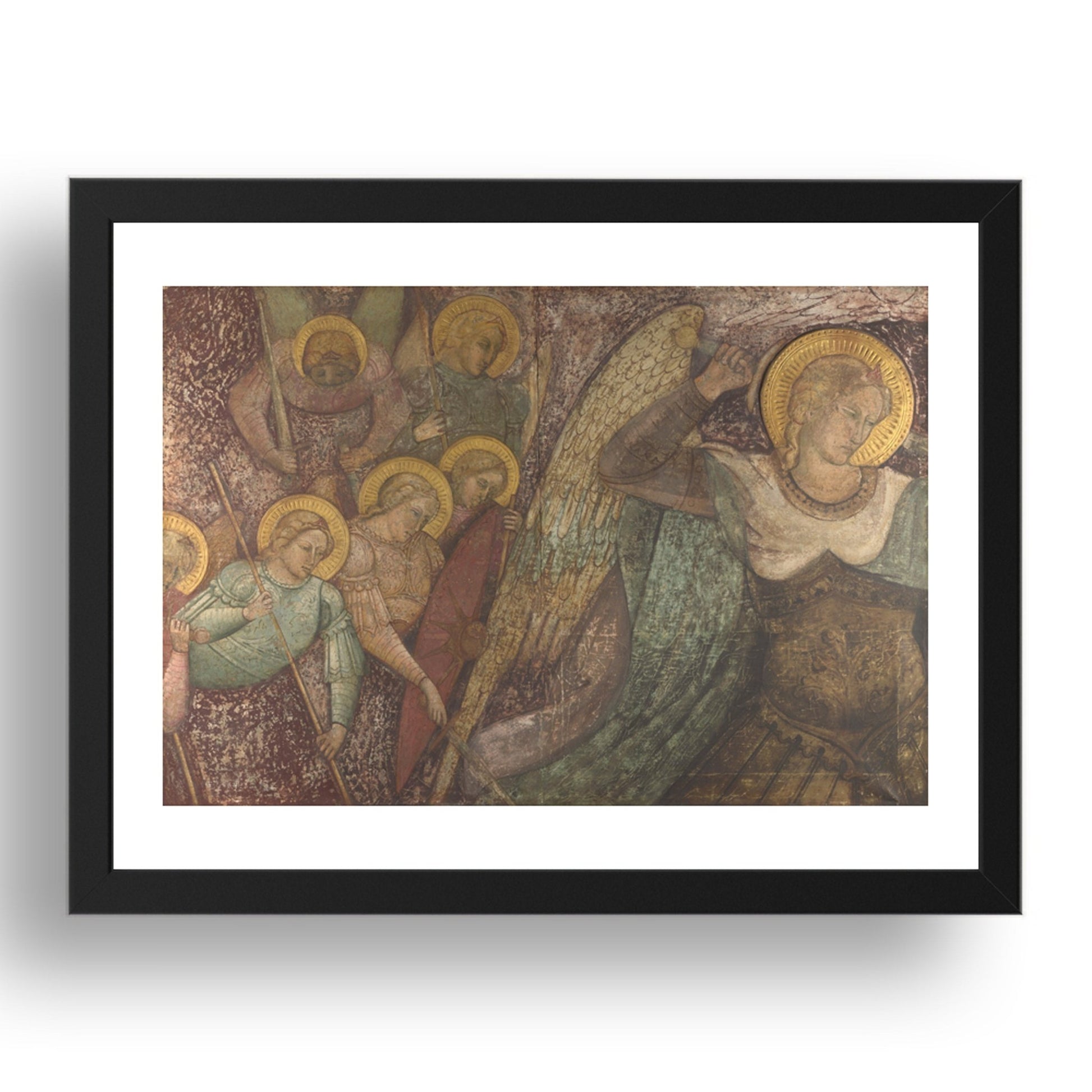Spinello Aretino: Saint Michael and Other Angels, Poster in 17x13"(A3) Frame