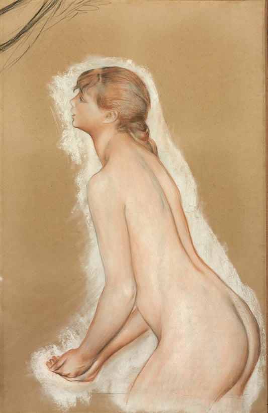 Splashing Figure (Study for "The Large Bathers") by  Pierre Auguste Renoir, 23x16"( A2 size) Poster Print