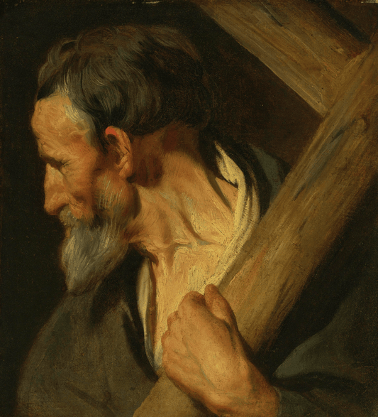 St. Andrew, vintage artwork by Jacob Jordaens, 12x8" (A4) Poster