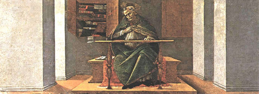 St Augustine in His Cell (San Marco Altarpiece), vintage artwork by Sandro Botticelli, A3 (16x12") Poster Print
