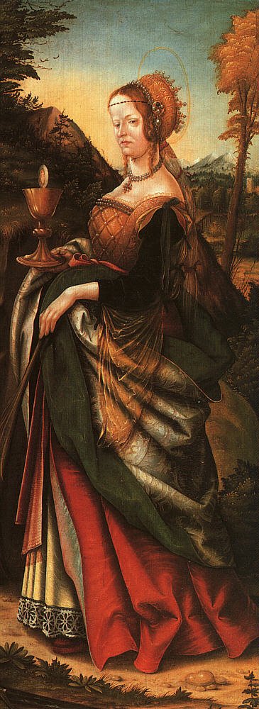 St. Barbara, vintage artwork by Hans Burgkmair, A3 (16x12") Poster Print