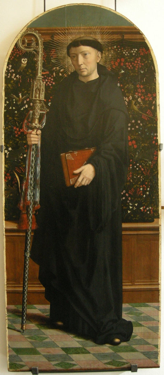 St. Benedict of Nursia, vintage artwork by Gheeraert (Gerard) David, A3 (16x12") Poster Print