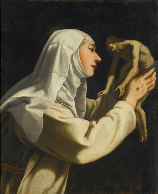 St. Catherine of Siena, vintage artwork by Rutilio Manetti, A3 (16x12") Poster Print
