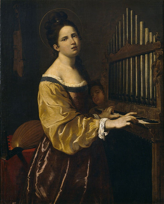 St. Cecilia, vintage artwork by Antiveduto Grammatica, A3 (16x12") Poster Print