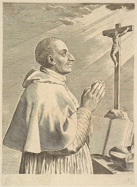 St. Charles Borromeo-Claude Mellan , vintage art, A3 (16x12") Poster Print