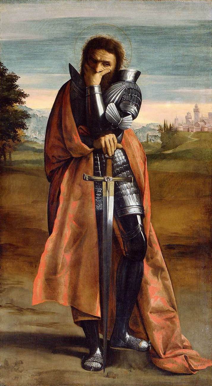 St Demetrius, vintage artwork by Ippolito Scarsella, A3 (16x12") Poster Print