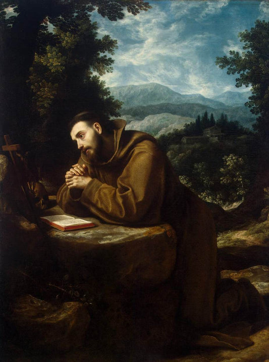 St. Francis of Assisi, vintage artwork by Lodovico Cardi, A3 (16x12") Poster Print