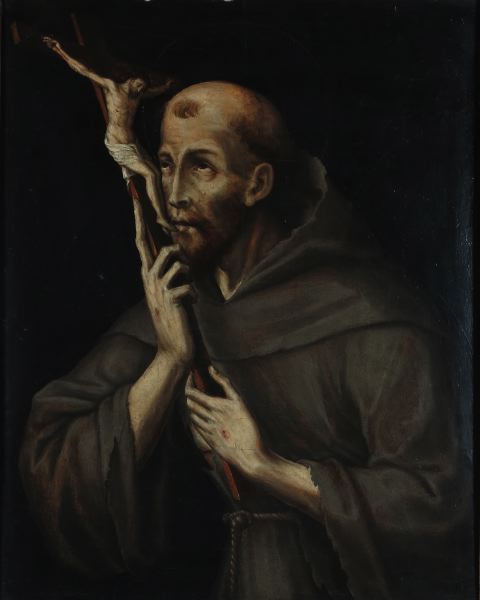 St. Francis, vintage artwork by Luis Tristán de Escamilla, 12x8" (A4) Poster