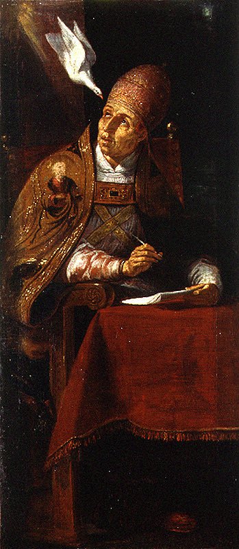 St. Gregory, vintage artwork by Francisco Ribalta, 12x8" (A4) Poster