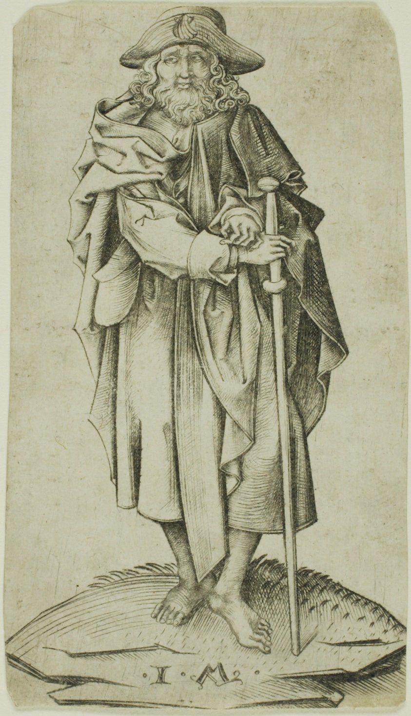 St. James Major, from Christ and the Apostles by  Israhel van Meckenem (German, c. 1440/45-1503), 23x16"( A2 size) Poster Print