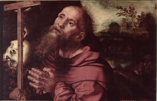 St. Jerome Praying, vintage artwork by Jan Sanders van Hemessen, A3 (16x12") Poster Print
