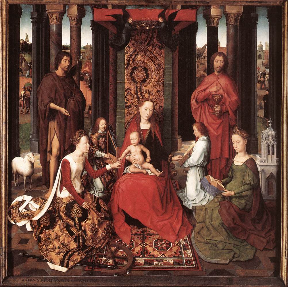St John Altarpiece [central panel], vintage artwork by Hans Memling, A3 (16x12") Poster Print