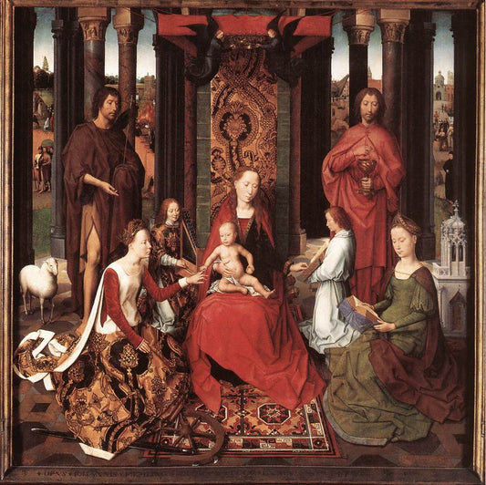 St John Altarpiece [central panel], vintage artwork by Hans Memling, A3 (16x12") Poster Print