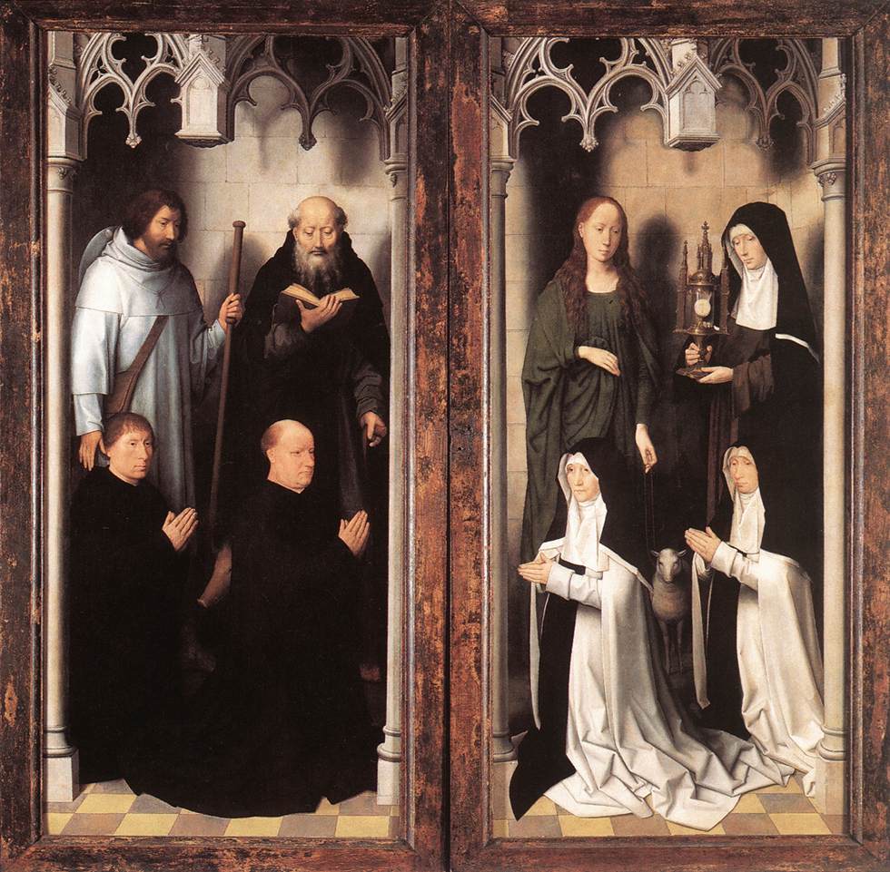 St John Altarpiece [closed], vintage artwork by Hans Memling, A3 (16x12") Poster Print