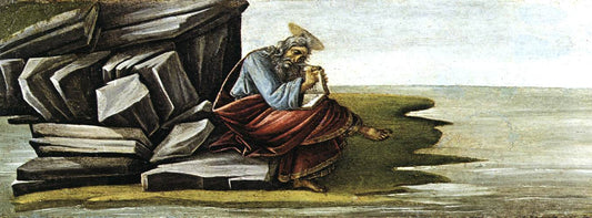 St John on Patmos (San Marco Altarpiece), vintage artwork by Sandro Botticelli, A3 (16x12") Poster Print