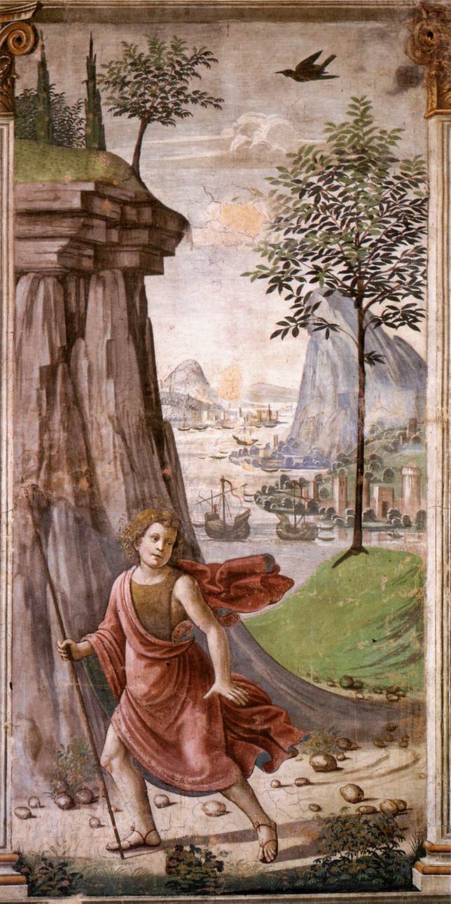 St John the Baptist in the Desert, vintage artwork by Domenico Ghirlandaio, A3 (16x12") Poster Print