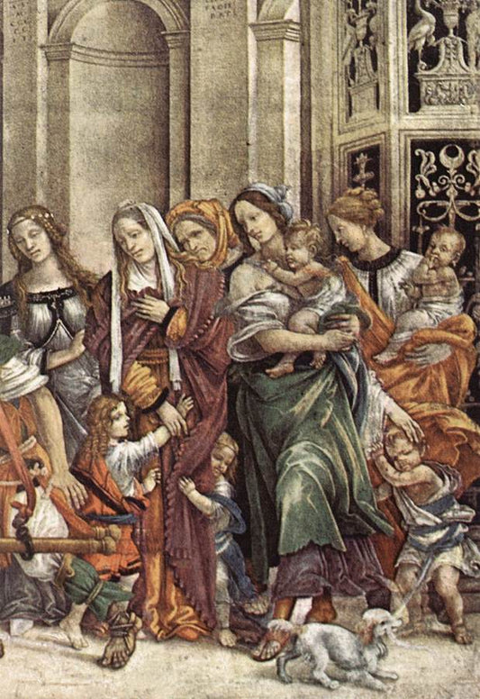 St John the Evangelist Resuscitating Druisana (detail) (Cappella Filippo Strozzi), vintage artwork by Filippino Lippi, A3 (16x12") Poster Print
