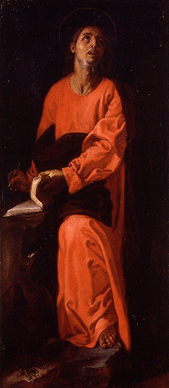 St. John the Evangelist, vintage artwork by Francisco Ribalta, 12x8" (A4) Poster