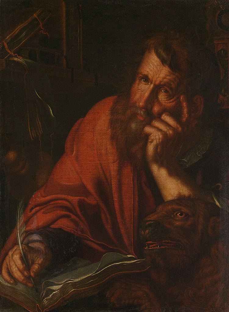 St. Mark, vintage artwork by Joachim Wtewael, 12x8" (A4) Poster