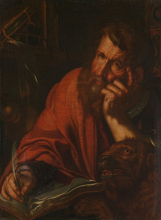 St. Mark, vintage artwork by Joachim Wtewael, 12x8" (A4) Poster