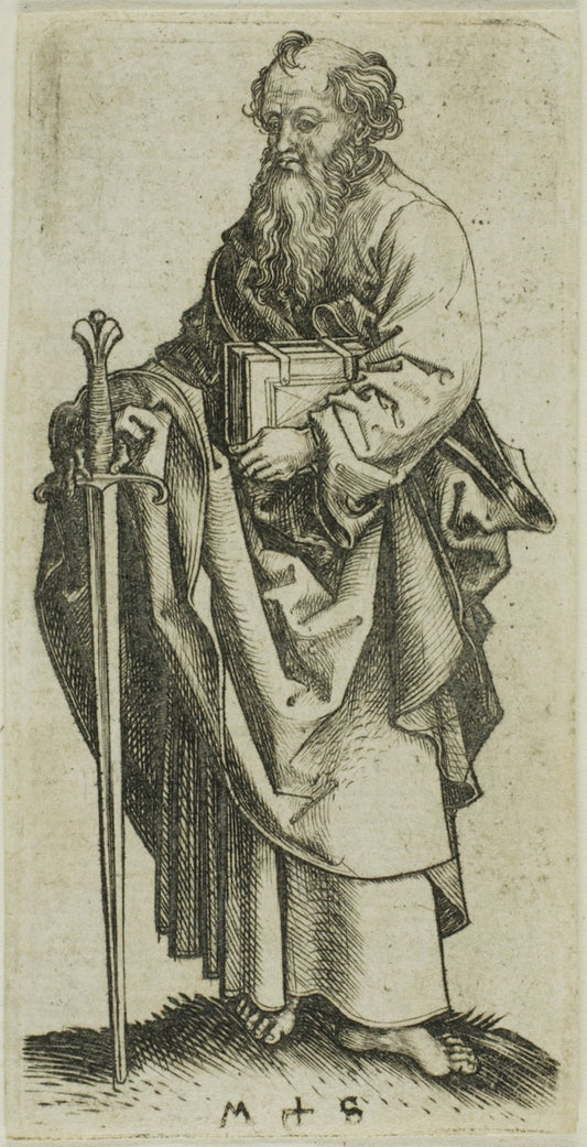 St. Paul, from Apostles by  Martin Schongauer, 23x16"( A2 size ) Poster Print