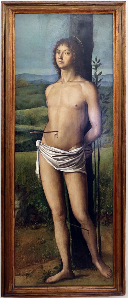 St. Sebastian, vintage artwork by Niccolo Rondinelli, A3 (16x12") Poster Print