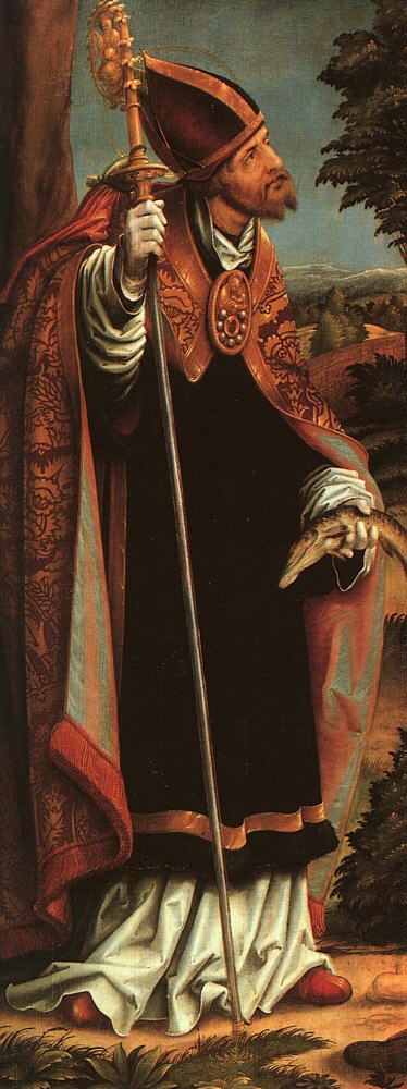St. Ulrich, vintage artwork by Hans Burgkmair, A3 (16x12") Poster Print