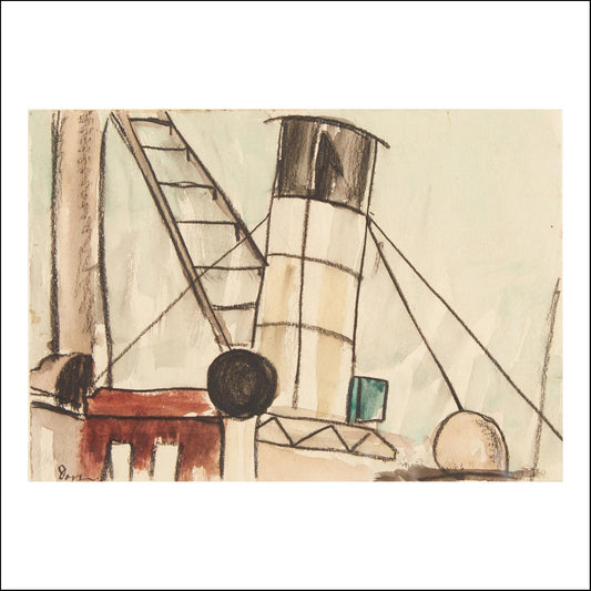 Steam Boat North Port by Arthur Dove, vintage art, modern poster print