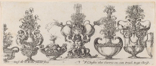 Stefano Della Bella:Fantastic Vases,16x12"(A3) Poster