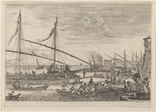 Stefano Della Bella:The Fortifications at Livorno,16x12"(A3) Poster