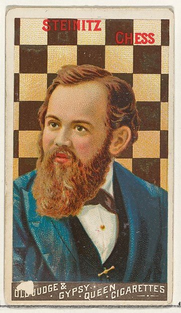 :Steinitz Chess from the Goodwin Champion series for Old Judge and Gypsy Queen Cigarettes 1888, vintage artwork, 16x12"(A3) Poster Print