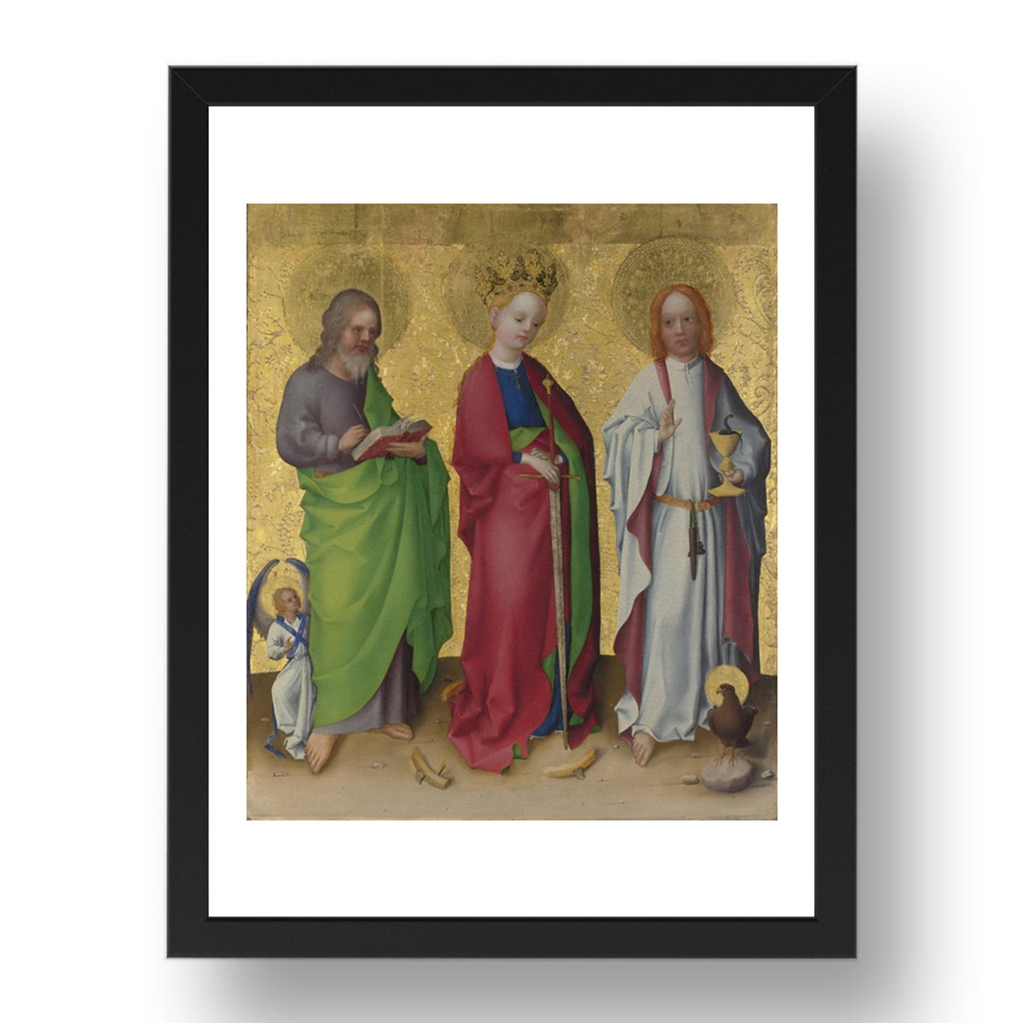Stephan Lochner: Three Saints, Poster in 17x13"(A3) Frame