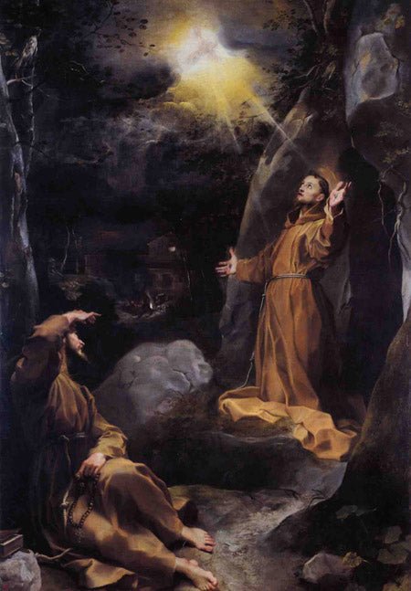 Stigmata of Saint Francis, vintage artwork by Federico Barocci, 12x8" (A4) Poster