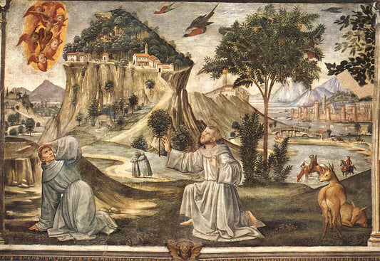 Stigmata of St Francis (Sassetti Chapel), vintage artwork by Domenico Ghirlandaio, A3 (16x12") Poster Print