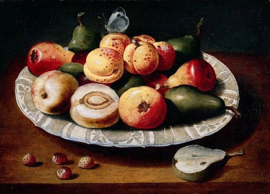Still Life: Fruit in a Wan-Li Plate, vintage artwork by Osias Beert, A3 (16x12") Poster Print