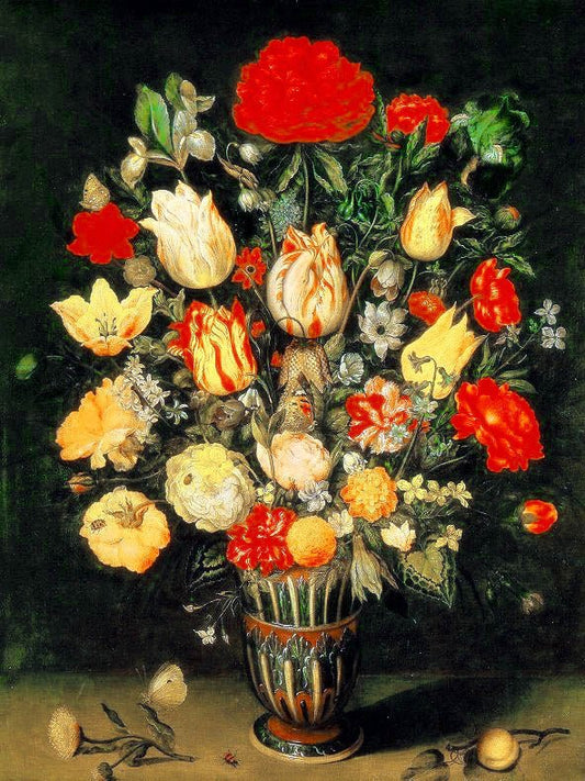 Still-Life of Flowers, vintage artwork by Ambrosius Bosschaert (I), A3 (16x12") Poster Print