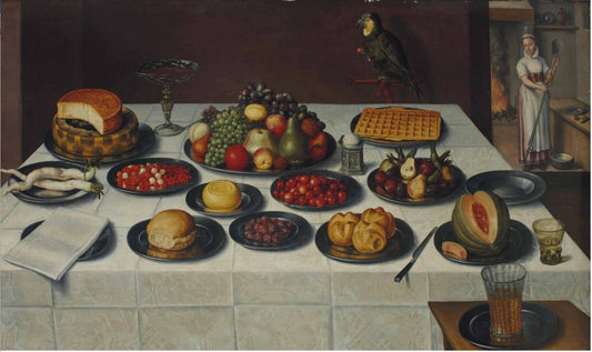 Still life, vintage artwork by Beuckeleer Huybrecht, 12x8" (A4) Poster