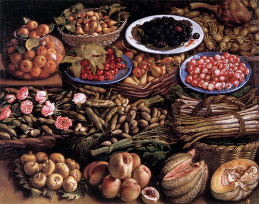 Still-Life, vintage artwork by Vincenzo Campi, A3 (16x12") Poster Print