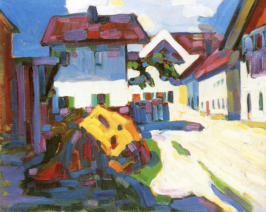 Street in Murnau (also known as Houses) - Wassily Kandinsky -1908 by Wassily Kandinsky, 23x16"( A2 size ) Poster Print