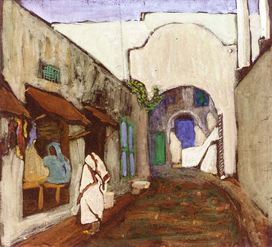 Street in Tunisia - Wassily Kandinsky -1905 by Wassily Kandinsky, 23x16"( A2 size ) Poster Print
