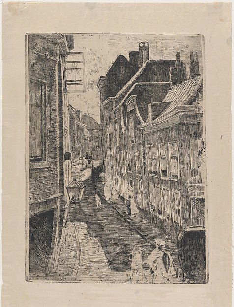 Street Scene late 19th–early 20th cent-Willem de Zwart , vintage art, A3 (16x12") Poster Print