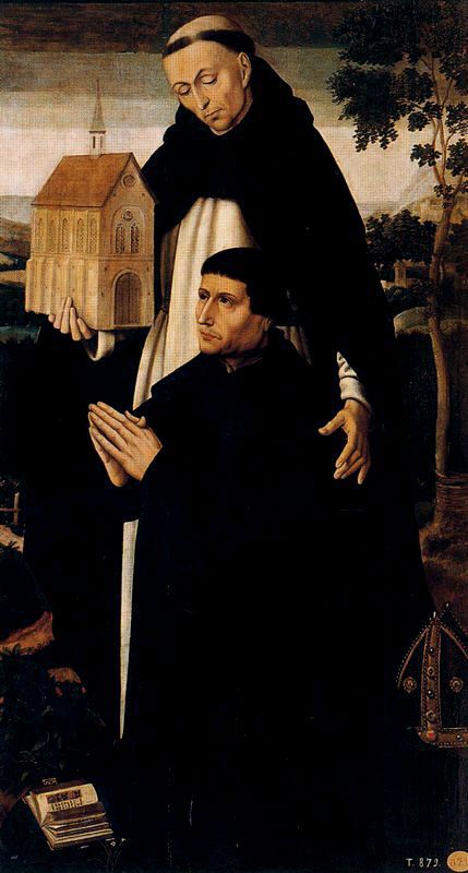St.Thomas with Donator, vintage artwork by Ambrosius Benson, A3 (16x12") Poster Print